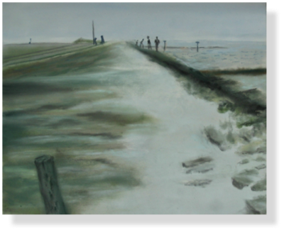 (121) Menschen am Watt 
20 x 30 cm 2023